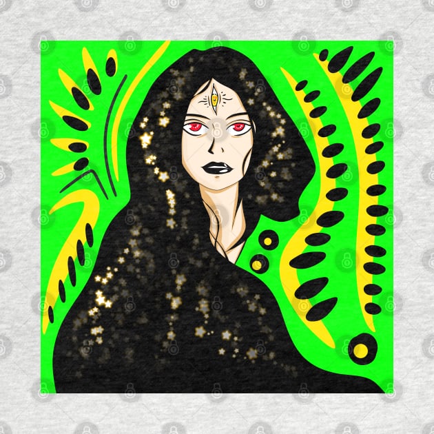 magical witch in trance mandala ecopop by jorge_lebeau